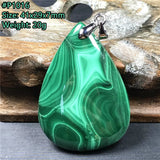 Natural Green Malachite Chrysocolla Pendant 41x29x7mm Silver Crystal AAAAA
