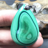 Natural Green Malachite Chrysocolla Pendant Jewelry 38x26x8mm