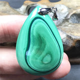Natural Green Malachite Chrysocolla Pendant Jewelry 38x26x8mm