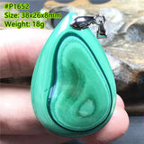 Natural Green Malachite Chrysocolla Pendant Jewelry 38x26x8mm