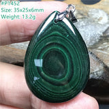 Natural Green Malachite Necklace Pendant Jewelry Healing Luck Gift