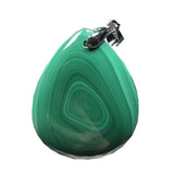 Natural Green Malachite Pendant Necklace 35x29x7mm