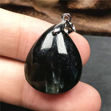Green Seraphinite Crystal Pendant 22x19x9mm Silver Gemstone AAAAA