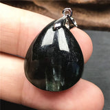 Green Seraphinite Crystal Pendant 22x19x9mm Silver Gemstone AAAAA