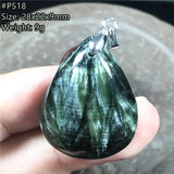 Natural Green Seraphinite Crystal Pendant - Rare Gemstone Jewelry