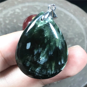 Natural Green Seraphinite Pendant For Women Men