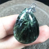Natural Green Seraphinite Pendant Jewelry For Women Men