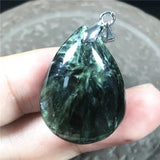 Natural Green Seraphinite Pendant Jewelry For Women Men
