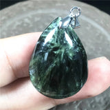 Natural Green Seraphinite Pendant Jewelry For Women Men