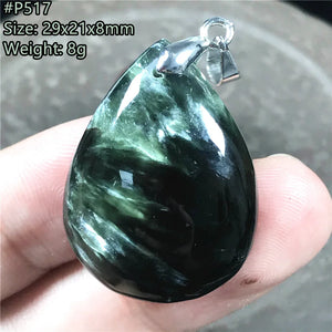 Natural Green Seraphinite Rare Crystal Pendant For Women Lady Men