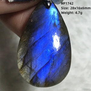 Labradorite Necklace Pendant Crystal Beads Silver Yellow Moonstone AAAAA