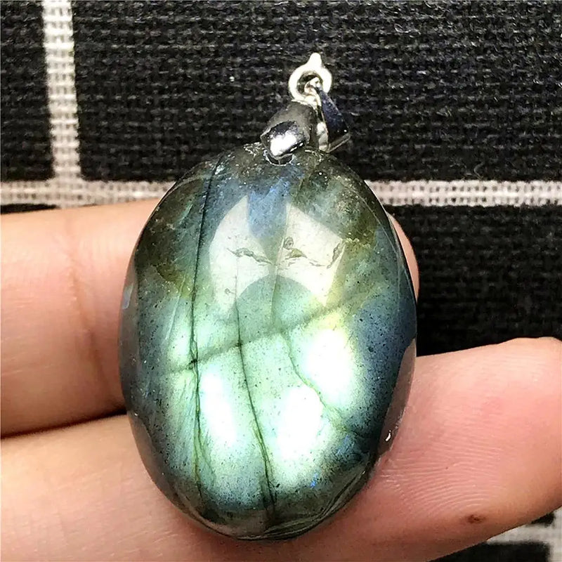 Labradorite Pendant Yellow Light Crystal Moonstone Gemstone AAAAA