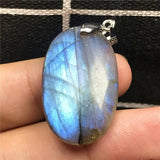 Labradorite Pendant Jewelry Yellow Light Crystal 29x18x6mm Beads
