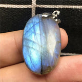 Labradorite Pendant Jewelry Yellow Light Crystal 29x18x6mm Beads