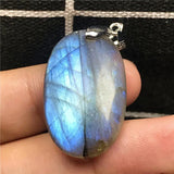 Labradorite Pendant Jewelry Yellow Light Crystal 29x18x6mm Beads