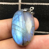 Labradorite Pendant Jewelry Yellow Light Crystal 29x18x6mm Beads