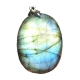 Labradorite Pendant Light Crystal 31x23x7mm Beads Silver Moonstone Stone