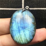 Labradorite Pendant Jewelry 35x26x8mm Silver Moonstone Stone AAAAA