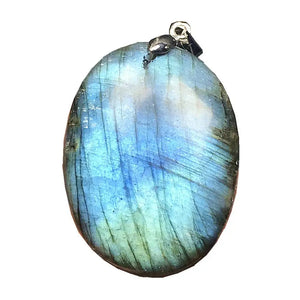 Labradorite Pendant Jewelry 35x26x8mm Silver Moonstone Stone AAAAA