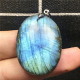 Labradorite Pendant Jewelry 35x26x8mm Silver Moonstone Stone AAAAA