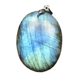Labradorite Pendant Jewelry 35x26x8mm Silver Moonstone Stone AAAAA