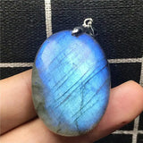 Natural Labradorite Pendant Yellow Crystal Beads Silver Moonstone AAAAA