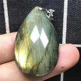 Labradorite Pendant Jewelry 40x26x10mm Silver Moonstone AAAAA