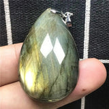 Labradorite Pendant Jewelry 40x26x10mm Silver Moonstone AAAAA