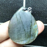 Labradorite Pendant Water Drop Moonstone Silver AAAAA