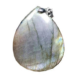 Labradorite Pendant Water Drop Moonstone Silver AAAAA