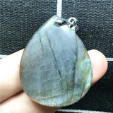 Labradorite Pendant Water Drop Moonstone Silver AAAAA