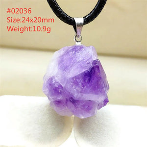 Natural Lavender Amethyst Quartz Pendant Necklace