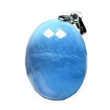 Natural Ocean Aquamarine Necklace Pendant Crystal Stone Silver Jewelry