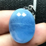 Natural Ocean Aquamarine Necklace Pendant Crystal Stone Silver Jewelry