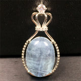 Ocean Aquamarine Beads Pendant Jewelry Lucky Crystal Stone 18x13x6mm