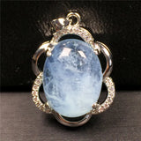 Ocean Aquamarine Beads Pendant Jewelry Reiki Crystal Stone