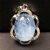 Ocean Aquamarine Beads Pendant Jewelry Reiki Crystal Stone