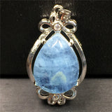 Ocean Aquamarine Crystal Pendant Jewelry 18x13x6mm Silver Gemstone AAAAA