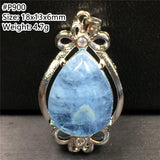 Ocean Aquamarine Crystal Pendant Jewelry 18x13x6mm Silver Gemstone AAAAA