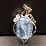 Natural Ocean Aquamarine Crystal Pendant Jewelry For Woman Man