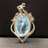 Natural Ocean Aquamarine Crystal Pendant Jewelry For Woman Man