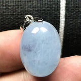 Natural Ocean Aquamarine Necklace Pendant Crystal Silver Beads Stone Jewelry