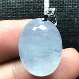 Natural Ocean Aquamarine Necklace Pendant Silver Beads Jewelry AAAAA