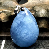 Ocean Aquamarine Necklace Pendant Crystal Silver Beads Drop Stone Jewelry