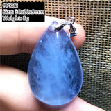 Ocean Aquamarine Pendant Healing Reiki Luck Crystal Silver Beads