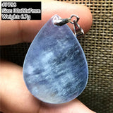 Ocean Aquamarine Pendant Healing Reiki Luck Crystal Silver Beads