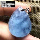 Ocean Aquamarine Pendant Healing Reiki Luck Crystal Silver Beads