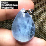 Ocean Aquamarine Pendant Healing Reiki Luck Crystal Silver Beads