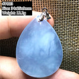 Ocean Aquamarine Pendant Healing Reiki Luck Crystal Silver Beads