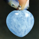 Natural Ocean Aquamarine Pendant 925 Silver Jewelry AAAAA